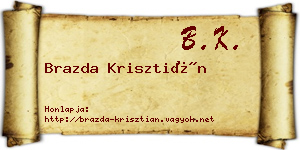 Brazda Krisztián névjegykártya